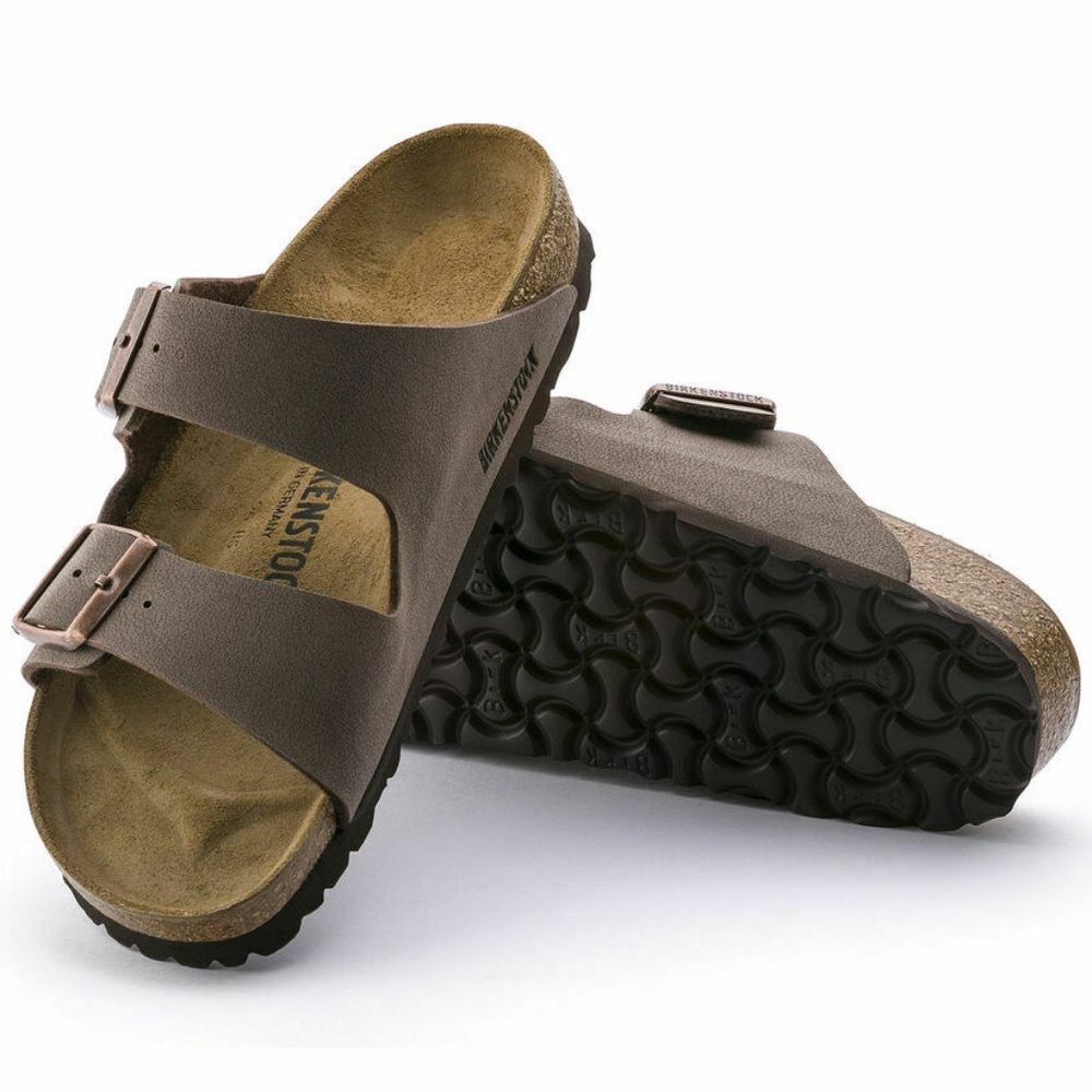 New W/ Box Birkenstock Arizona Mocha Birko-Flor R